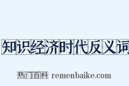 知识经济时代反义词是什么意思的图片